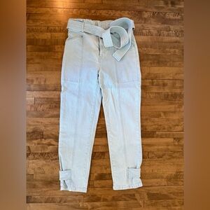 NWOT A.L.C. Light Wash Cropped Jeans with Belt